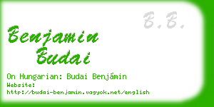 benjamin budai business card