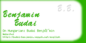 benjamin budai business card